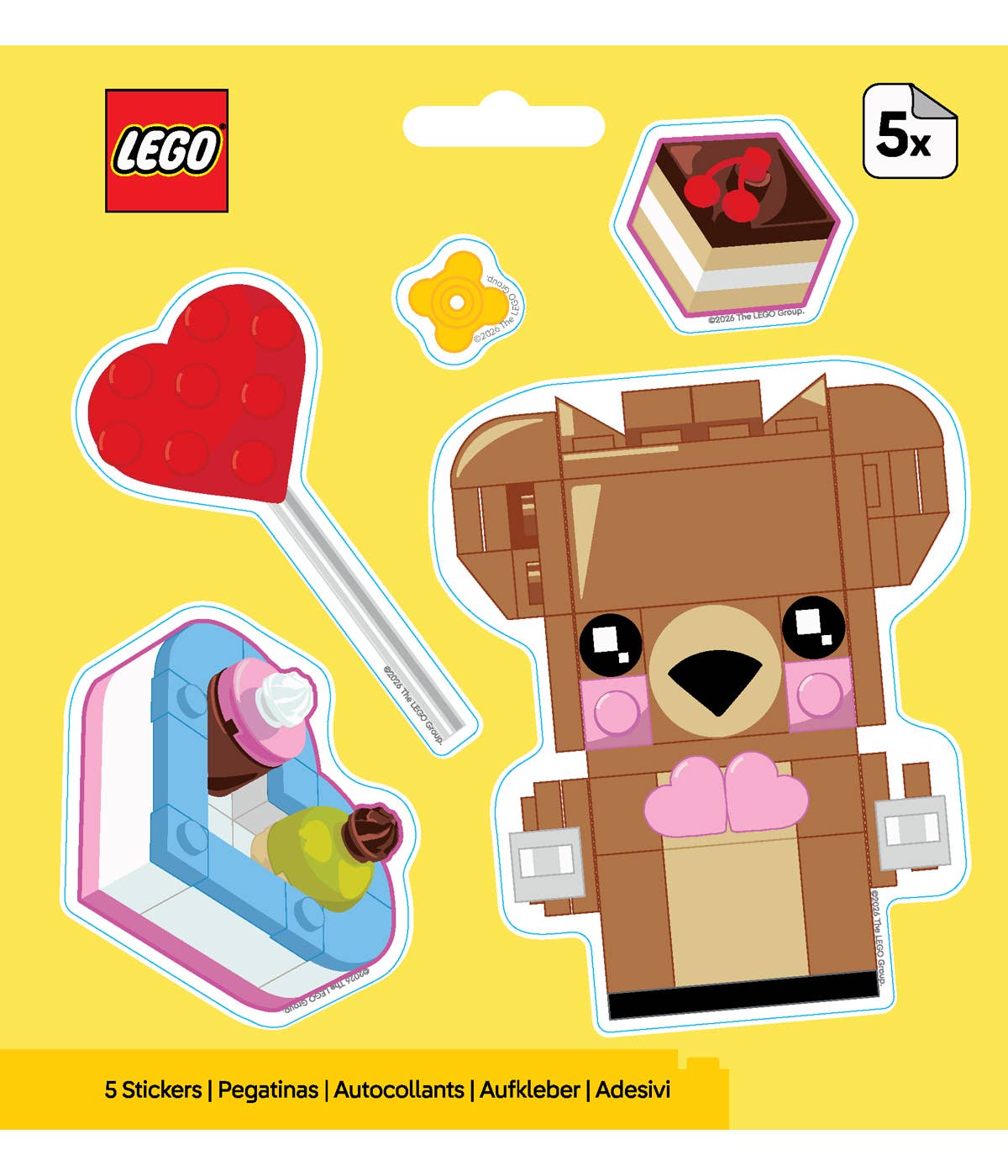 LEGO® Minifigures™ Aufkleber Valentinsbär
