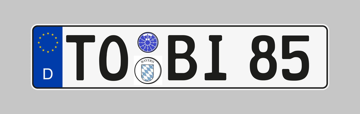 1x4 Fliese/Tile Nummernschild "personalisierbar" Brickhunter.shop