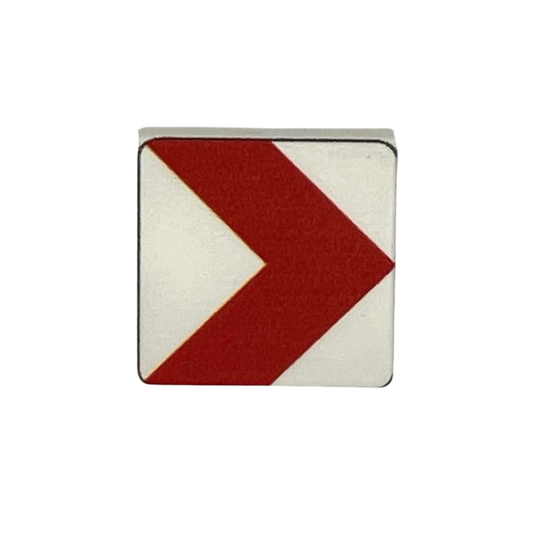Custom LEGO® Tile 2x2 "Richtungstafel in Kurven" (links, rechts) bedruckt – Fan Design - Brickhunter.shop