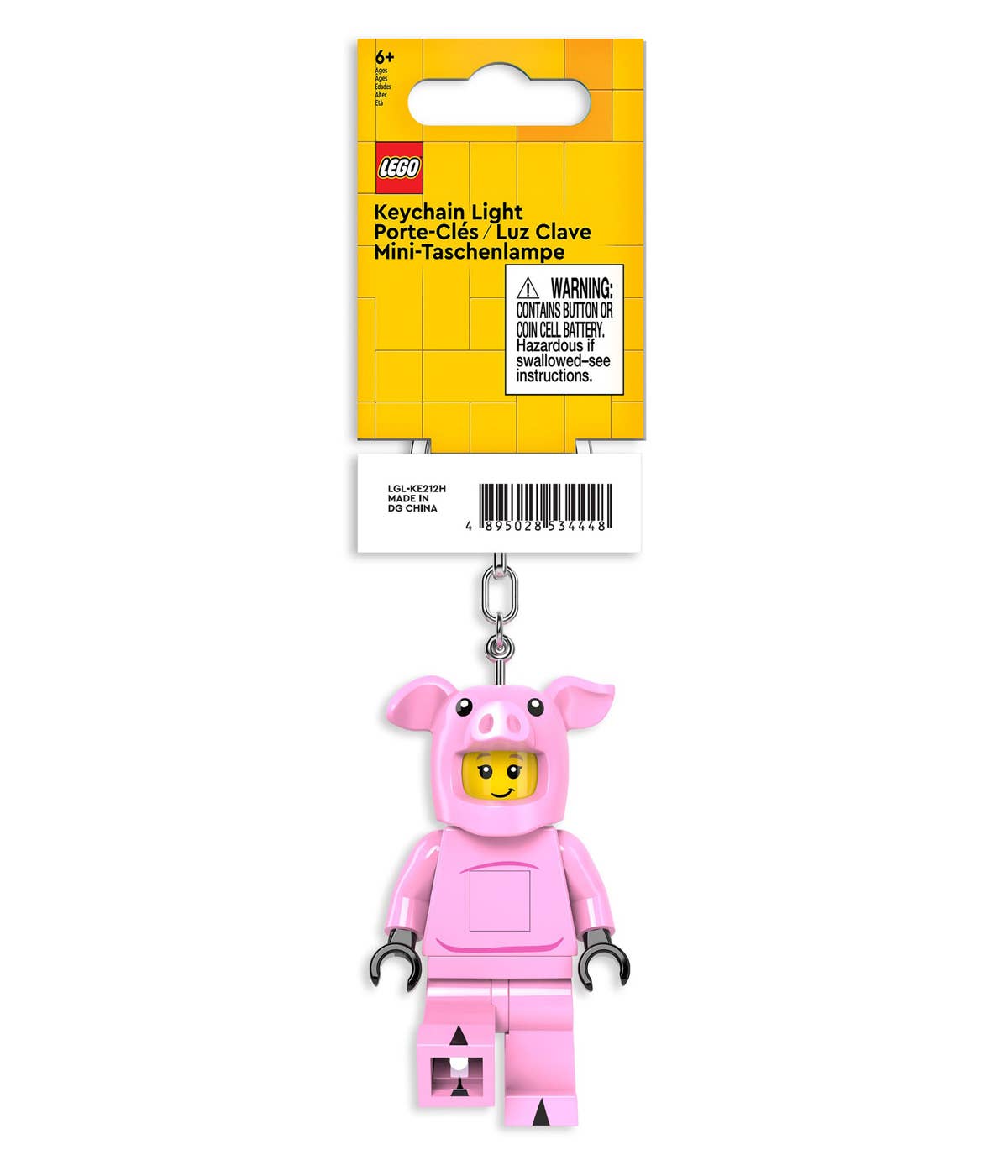 LEGO® Minifiguren Schlüsselanhänger mit Licht – Piggy Guy - Brickhunter.shop