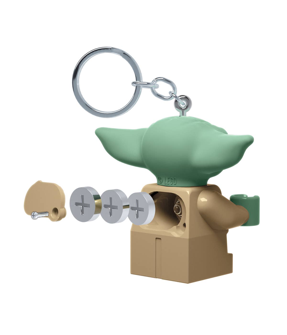 LEGO® Star Wars™ Schlüsselanhänger mit Licht – Baby Yoda (Grogu) - Brickhunter.shop