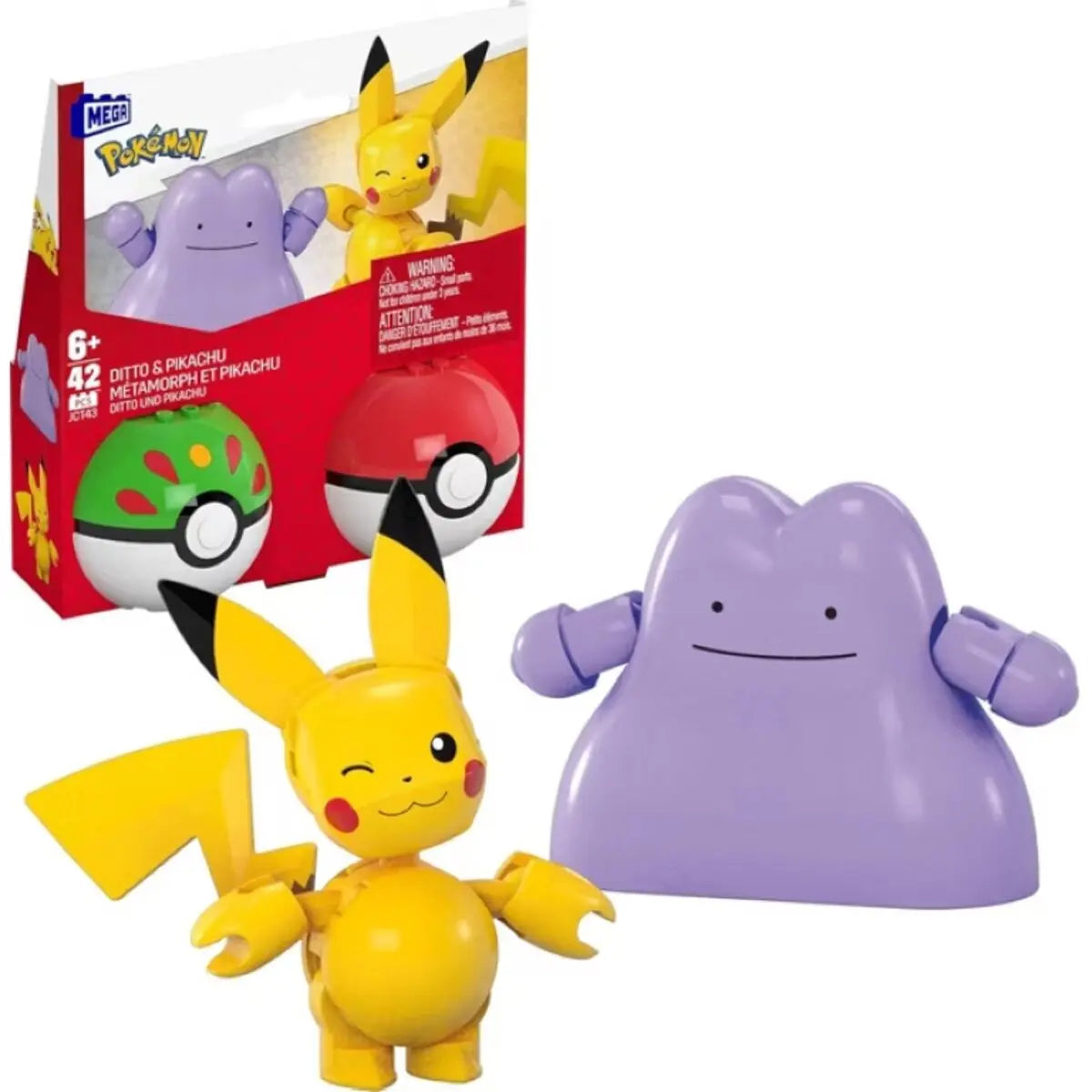 MEGA Pokemon 2er Pokeball Set - Pikachu und Ditto MEGA