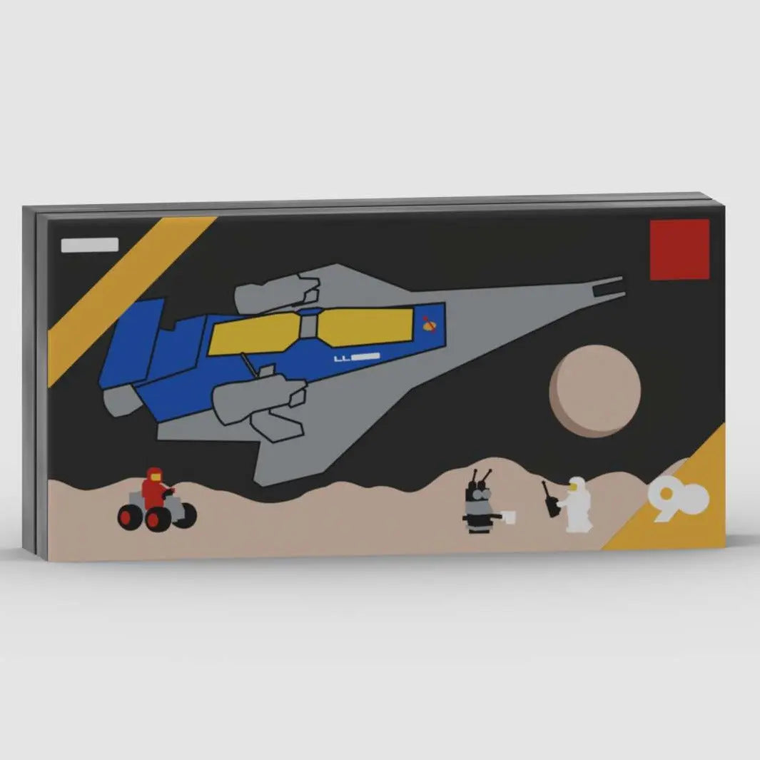 "Set" 2x4 Tile "SPACESHIP" Brickhunter.shop