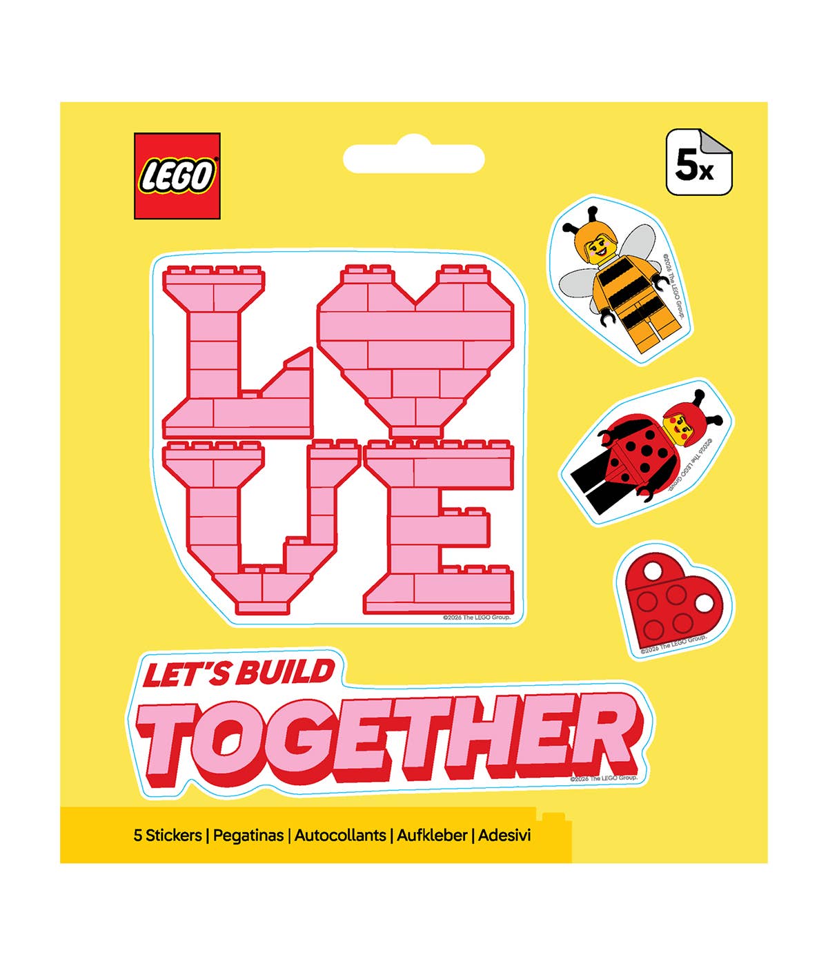 LEGO® Minifigures™ Aufkleber Valentinsbauen