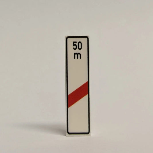 1x4 Tile "Bake mit Entfernungsangabe" Brickhunter.shop