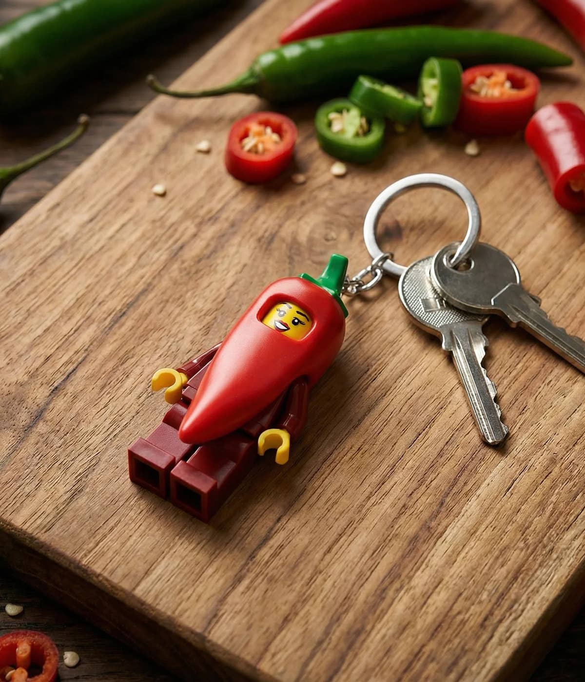 LEGO® Minifigures™ Chili Schlüsselanhänger mit Licht
