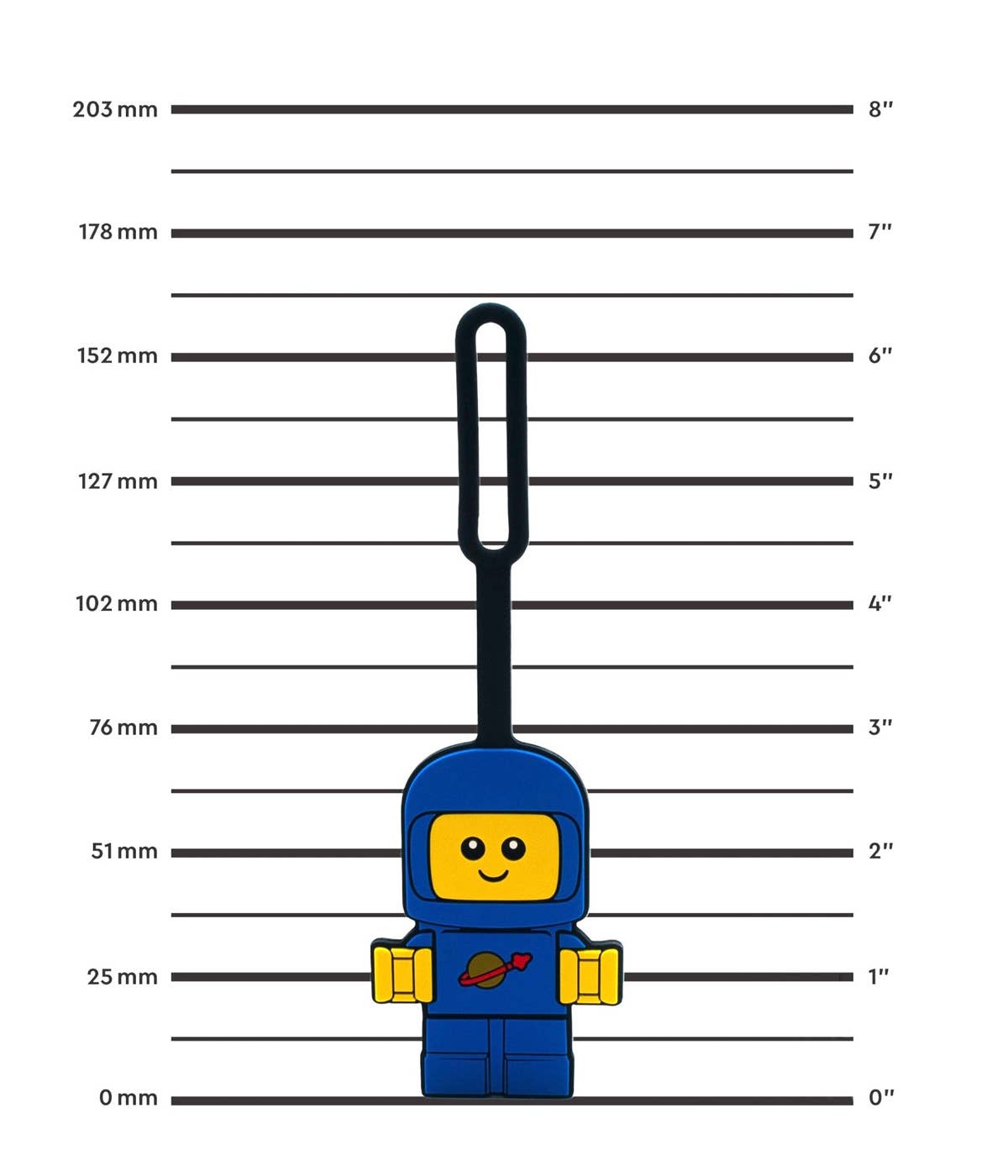 LEGO® Minifigures™ Gepäckanhänger Silikon Spacebaby Blau