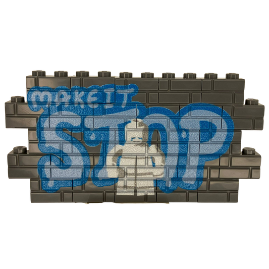 Graffiti- Wand  "Make it stop" 1x12 Noppen
