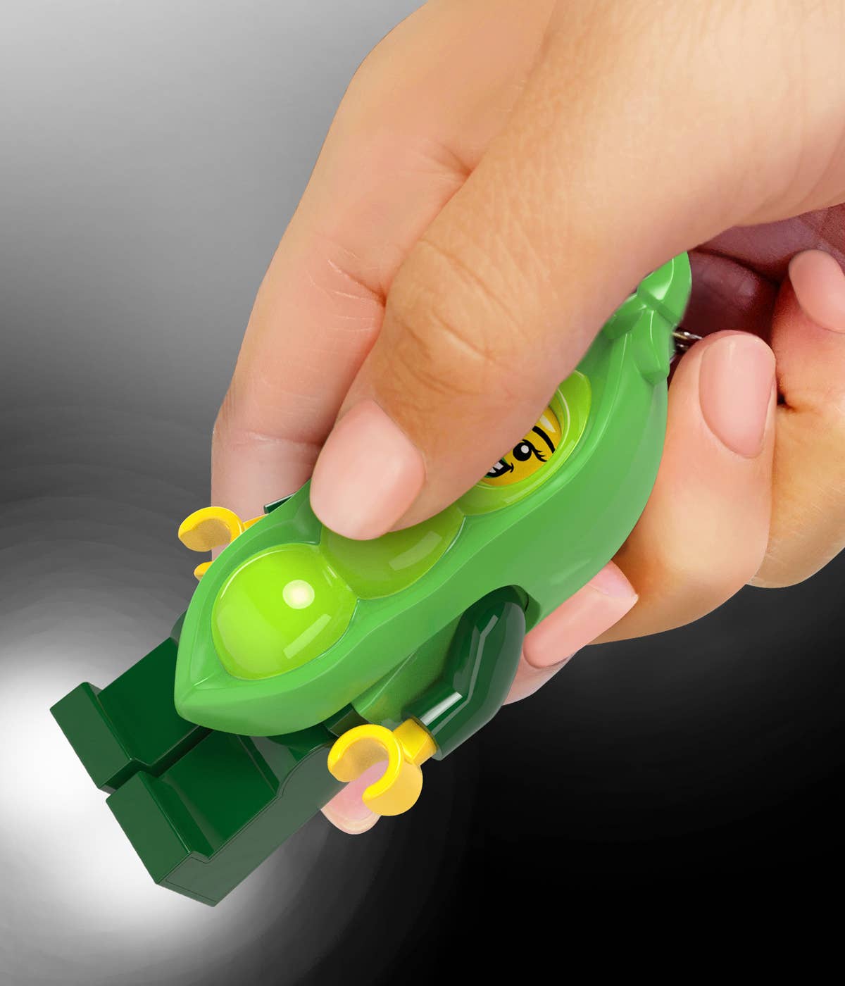 LEGO® Minifigures™ Erbsenschoten-Mädchen Schlüsselanhänger mit Licht