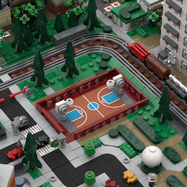 Bricks City Designer Basketball & Handball Pitch