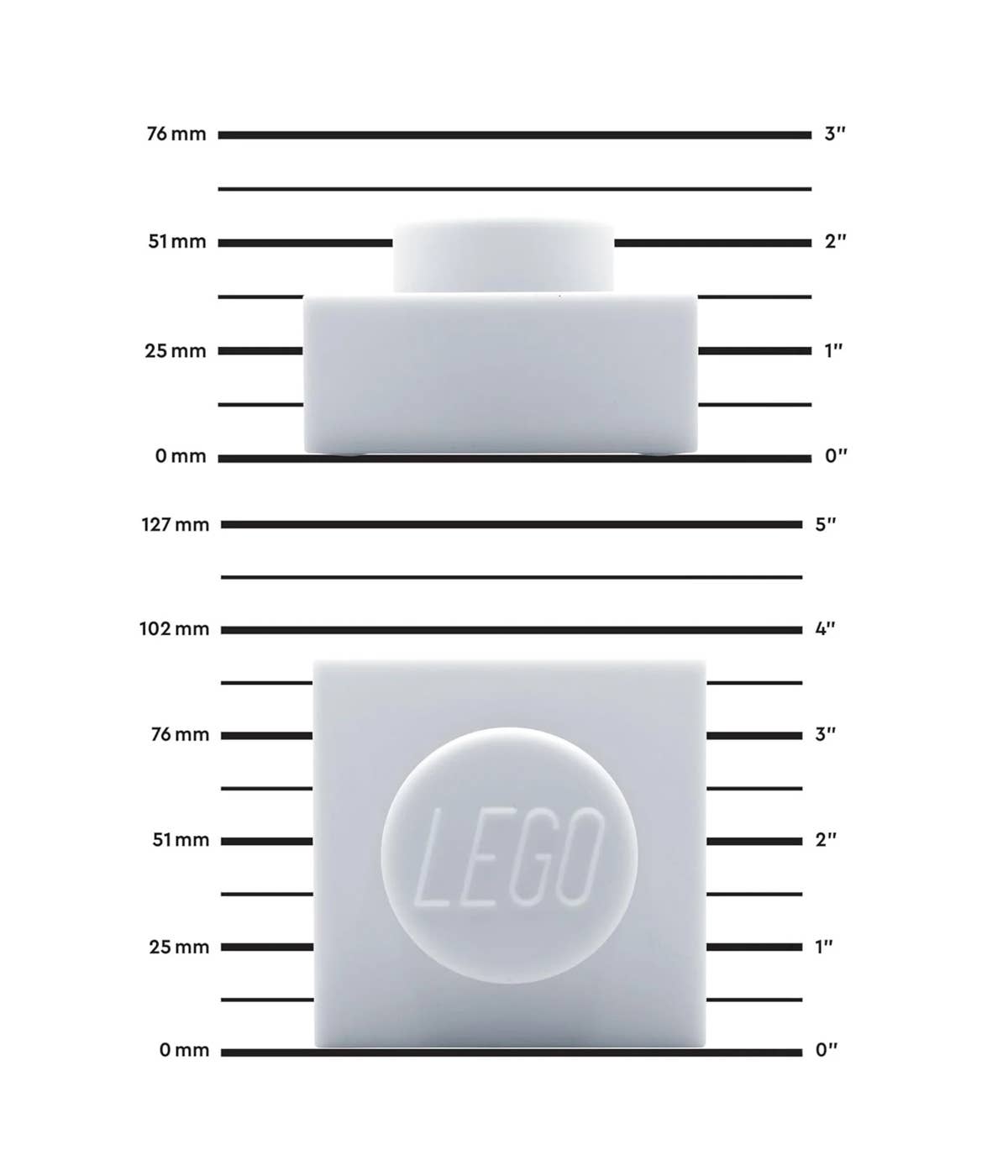 LEGO® Classic Silikon Nachtlicht Legostein Weiß