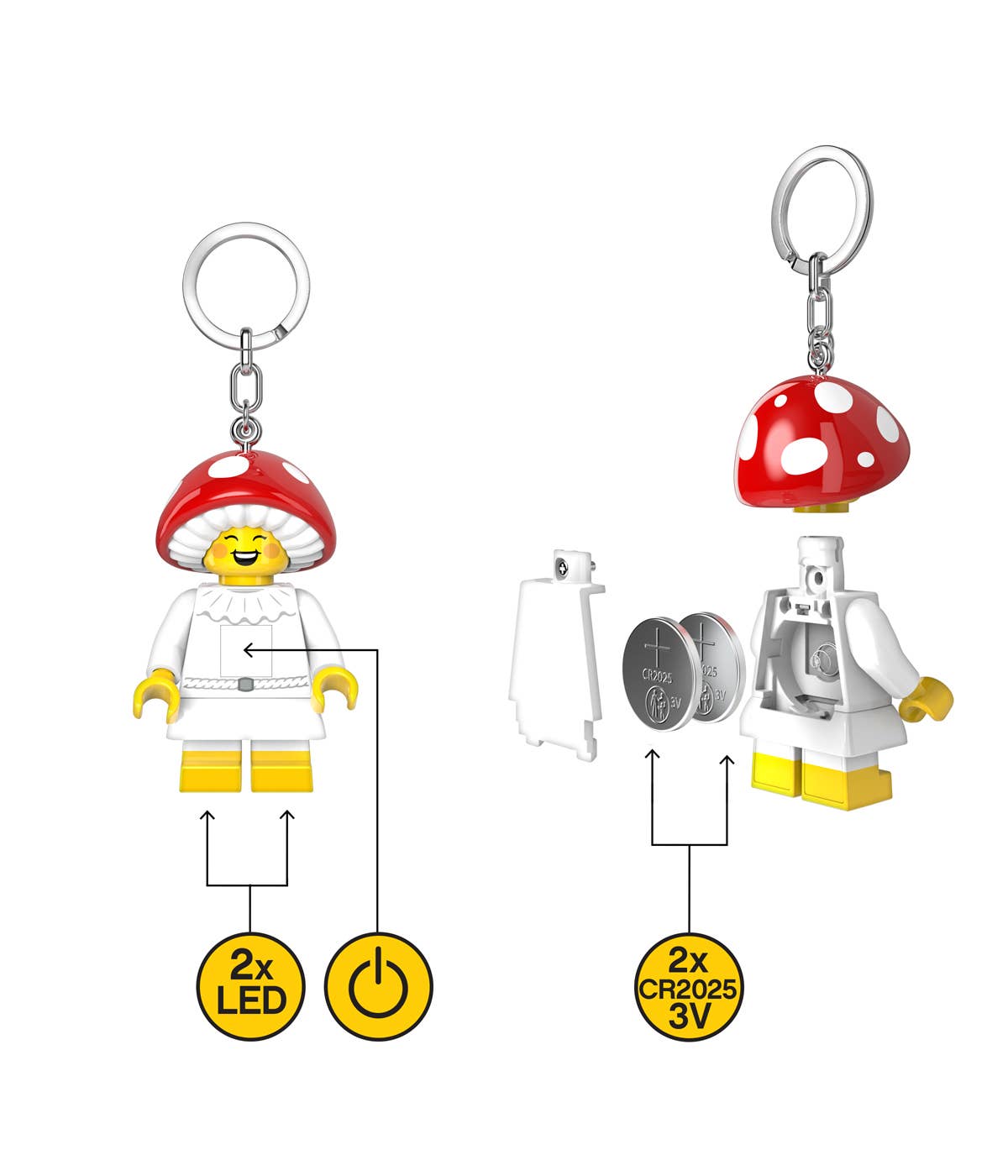 LEGO® Minifigures™ Pilz-Kobold Schlüsselanhänger mit Licht