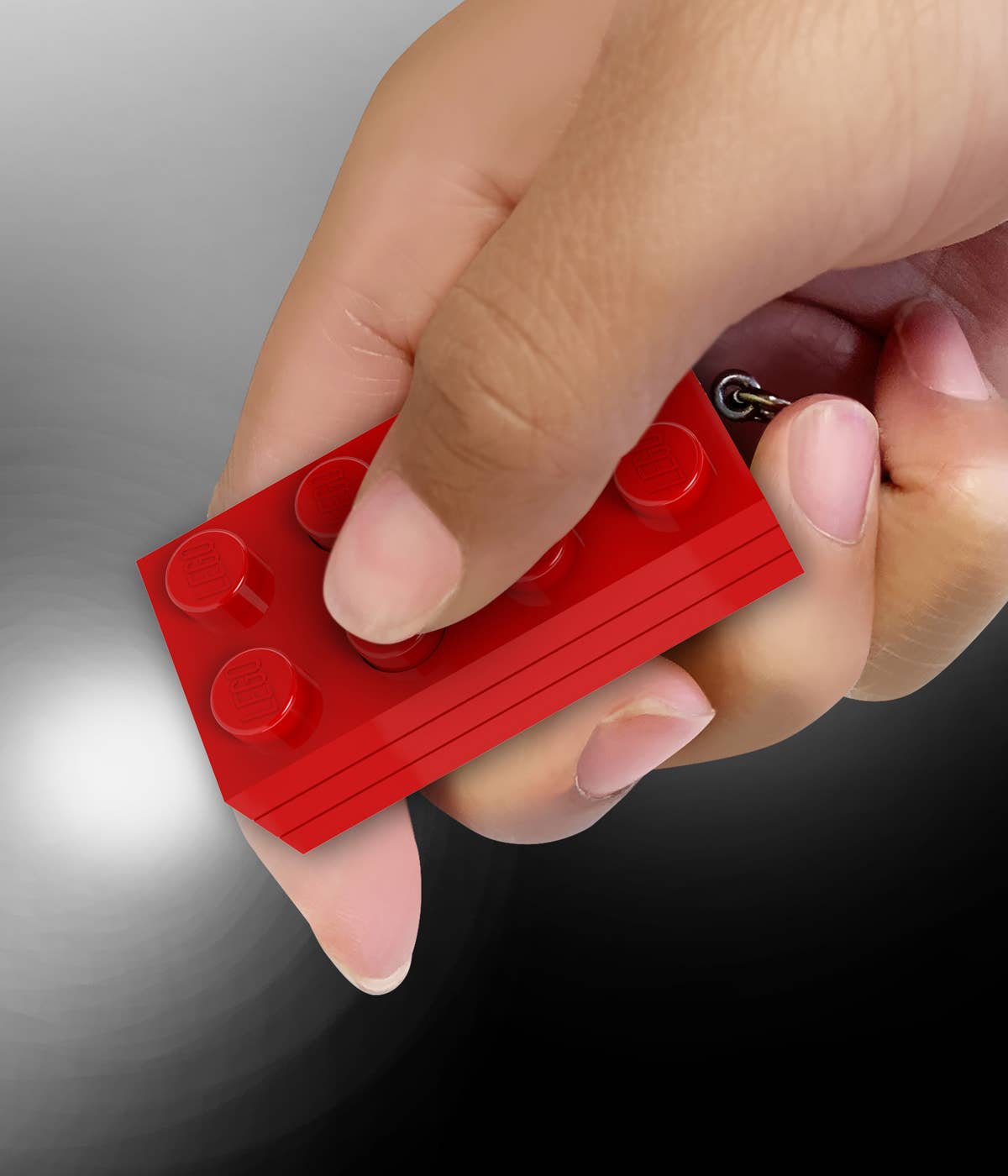 LEGO® 2x4 Stein Rot Schlüsselanhänger mit Licht