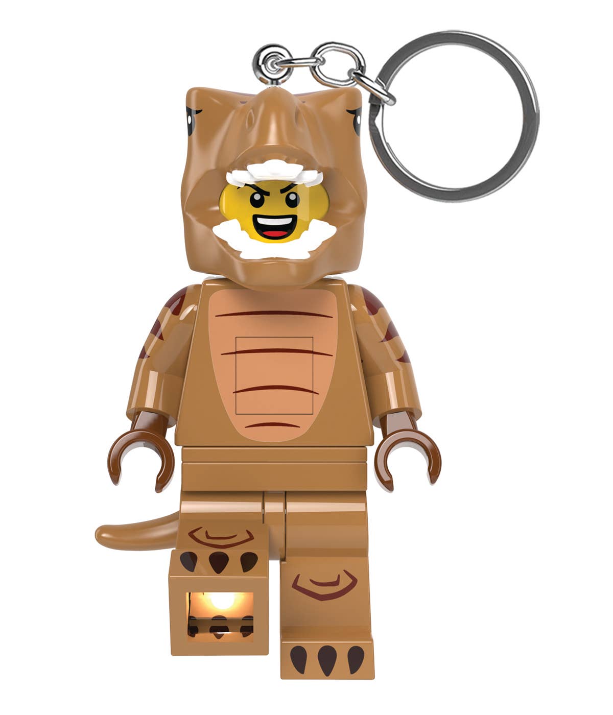 LEGO® Minifigures™ T-Rex Kostüm Fan Schlüsselanhänger mit Licht