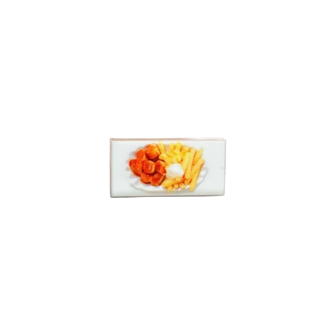 Custom LEGO® Food Fliesen 1x2 & 2x2 rund bedruckt –zur Auswahl– Fan Design - Brickhunter.shop