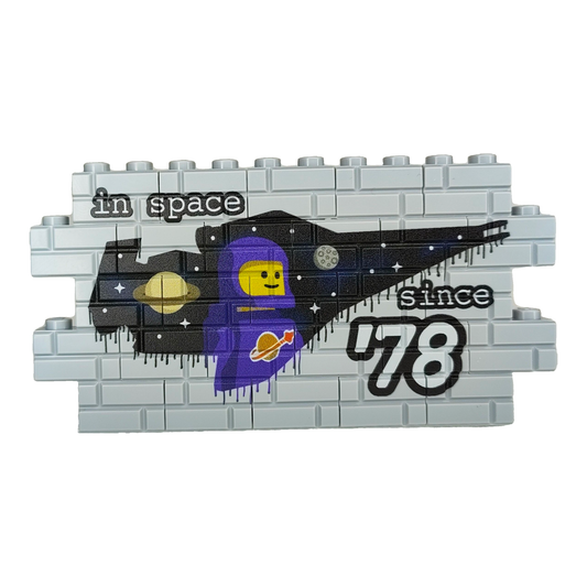 Custom LEGO® Graffiti-Wand „Classic Space“ – 1×12 Noppen – bedruckt - Brickhunter.shop