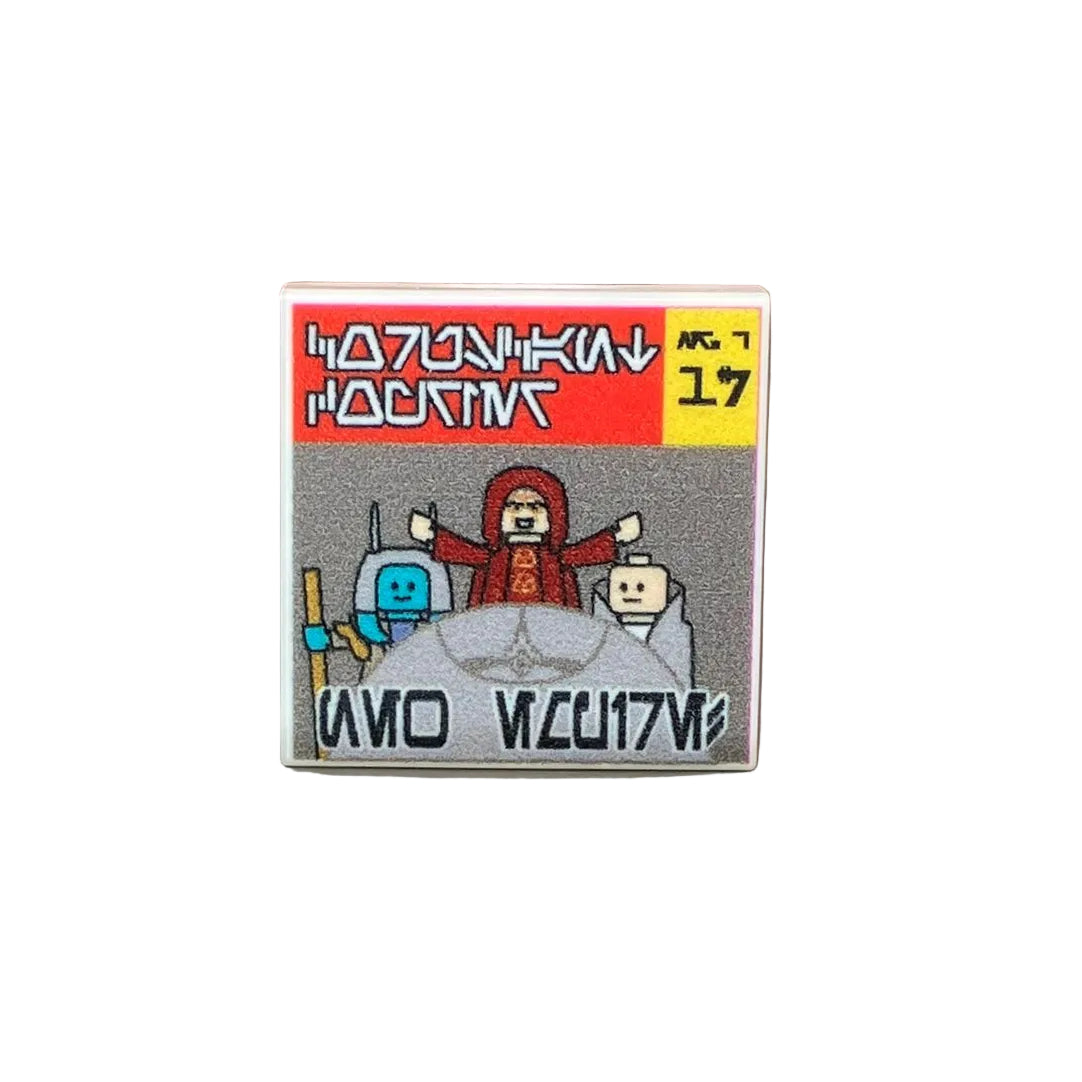 Custom LEGO® Tile 2x2 "Coruscant Courier - NEW EMPIRE!" bedruckt – Fan Design - Brickhunter.shop