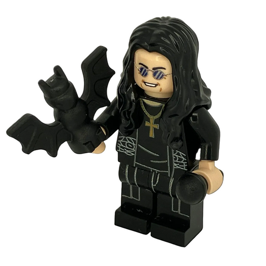 Custom Minifigur auf LEGO® Basis –"Heavy Metal Frontmann"– Fan Design – by MBB-Custom - Brickhunter.shop