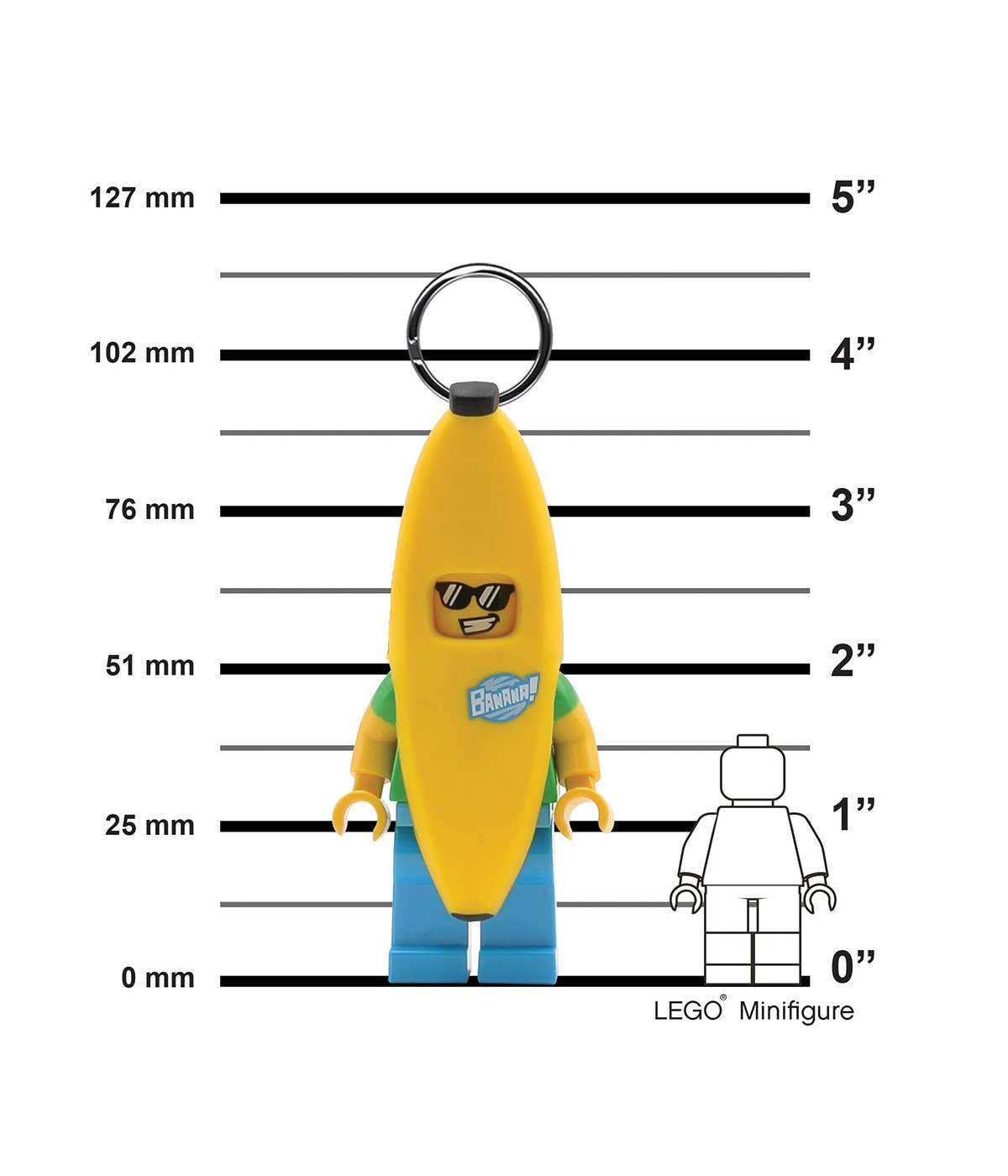 LEGO® Classic Schlüsselanhänger mit Licht – Banane - Brickhunter.shop