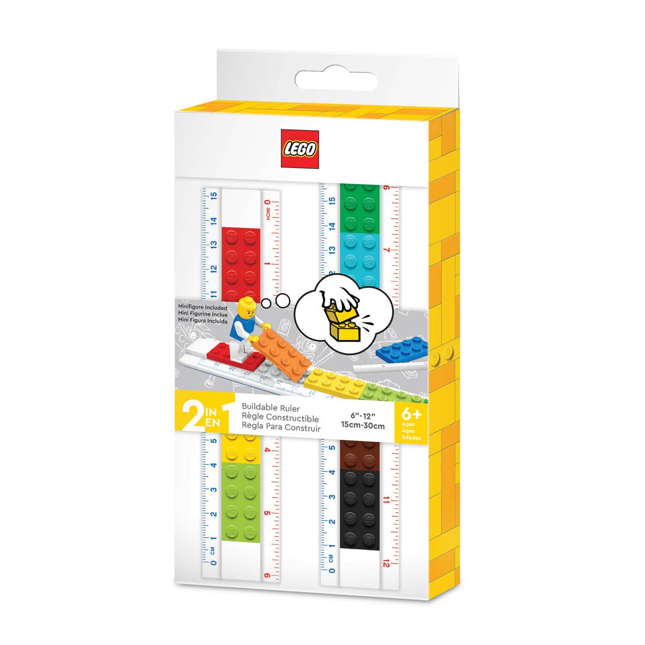 LEGO® Lineal zum Selberbauen mit LEGO-Figur - Brickhunter.shop