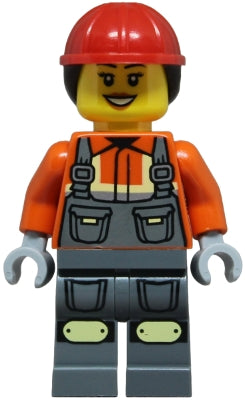 LEGO® - Minifigs - City - cty1855  - Construction Worker - Female (60450) - Brickhunter.shop