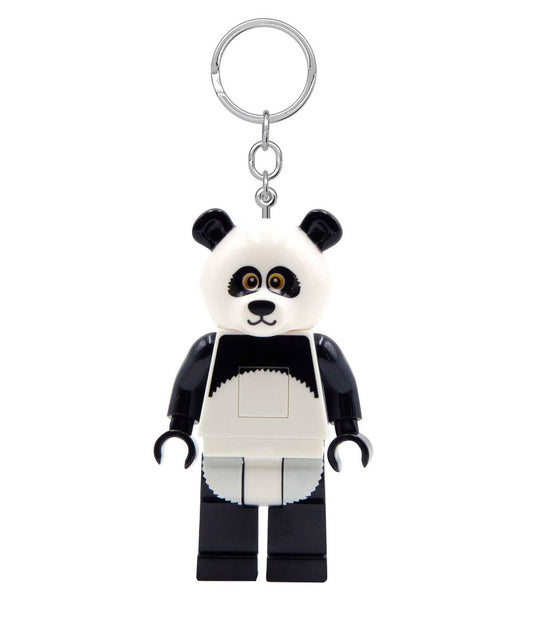 LEGO® Minifiguren Schlüsselanhänger mit Licht – Panda Guy - Brickhunter.shop