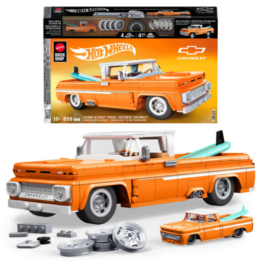 Mattel Brick Shop Hot Wheels Custom ’62 Chevy Pickup Bauset (858 Teile) - Brickhunter.shop