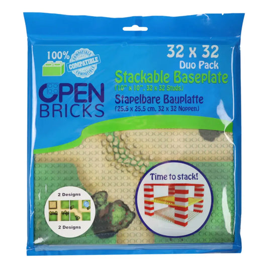 Open Bricks Baseplatte 32x32 farm lanes [Duo Pack] Open Bricks