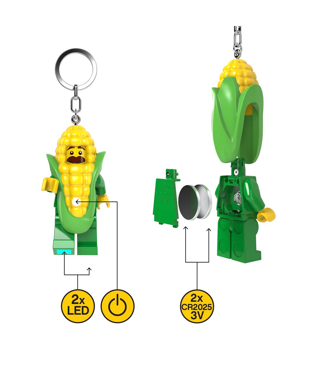 LEGO® Minifigures™ Maiskolben Schlüsselanhänger mit Licht