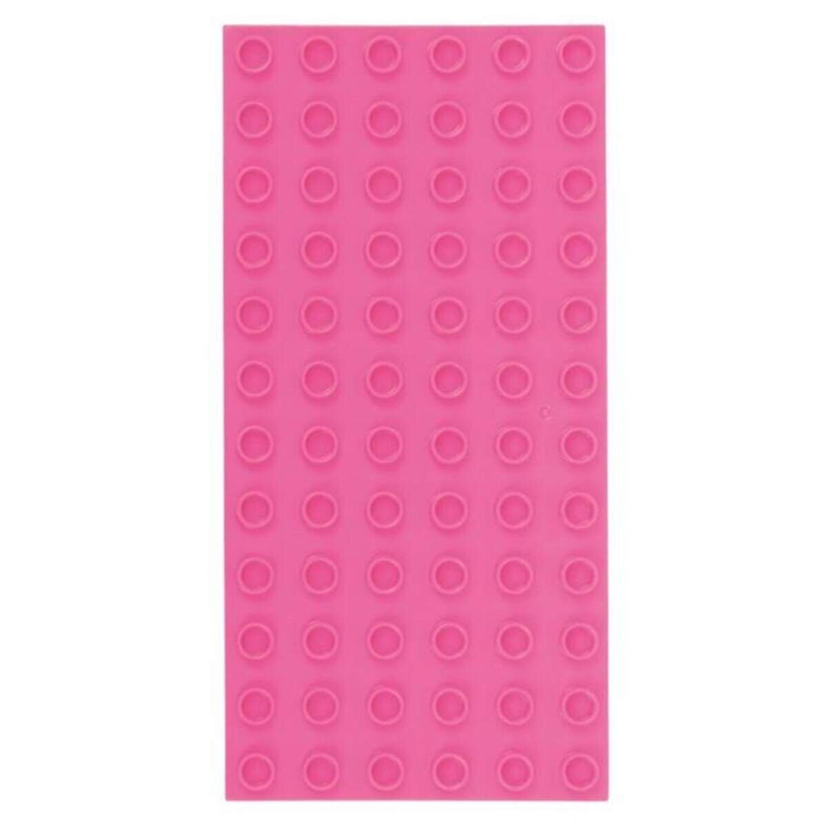 Big Briks Grundplatten 2 Stück, je ca. 10 x 19 cm, 6 x 12 Noppen, pink