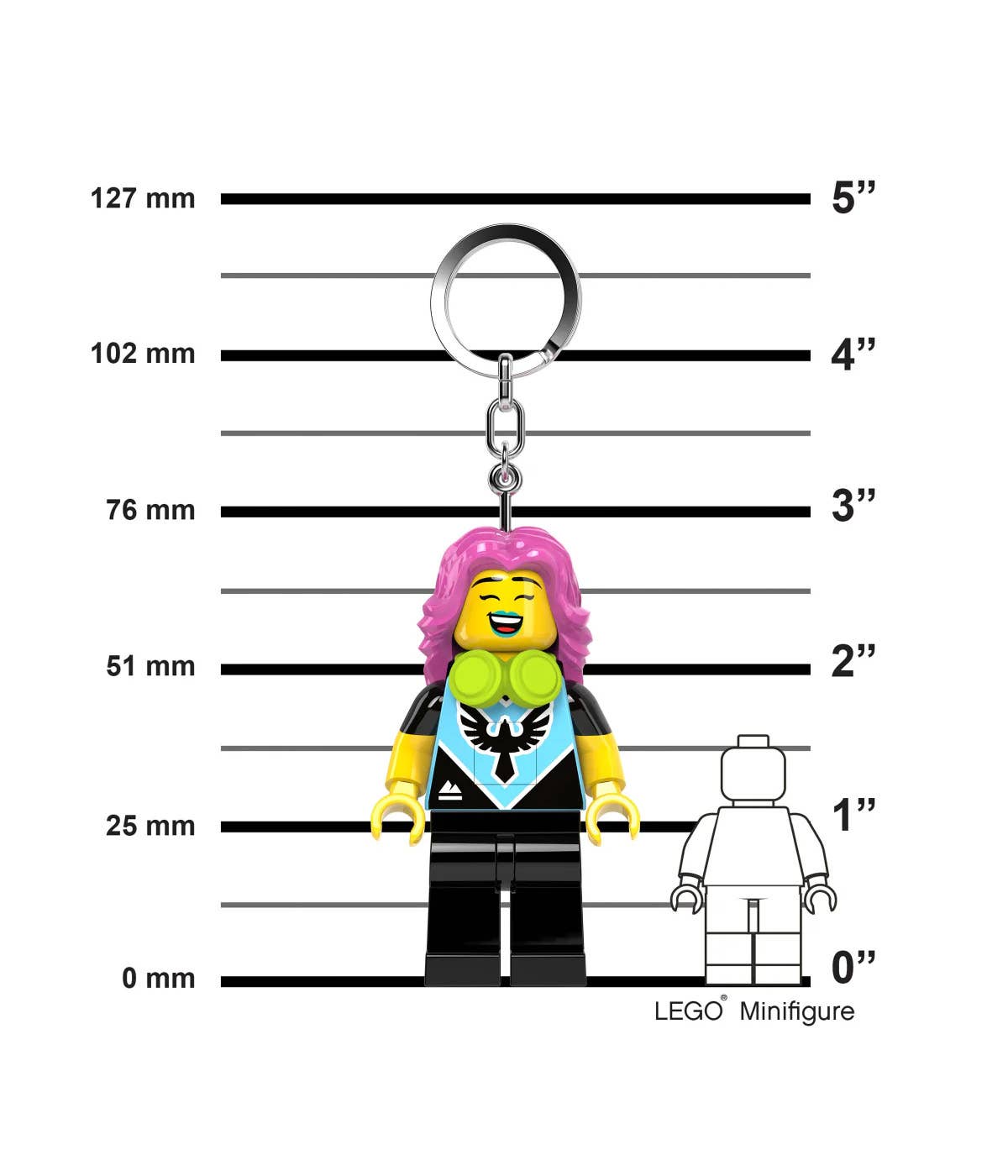 LEGO® Minifigures™ Gamer Girl Schlüsselanhänger mit Licht