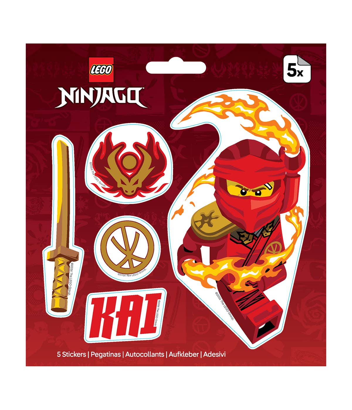 LEGO® NINJAGO® Kai Sticker 5 Stück