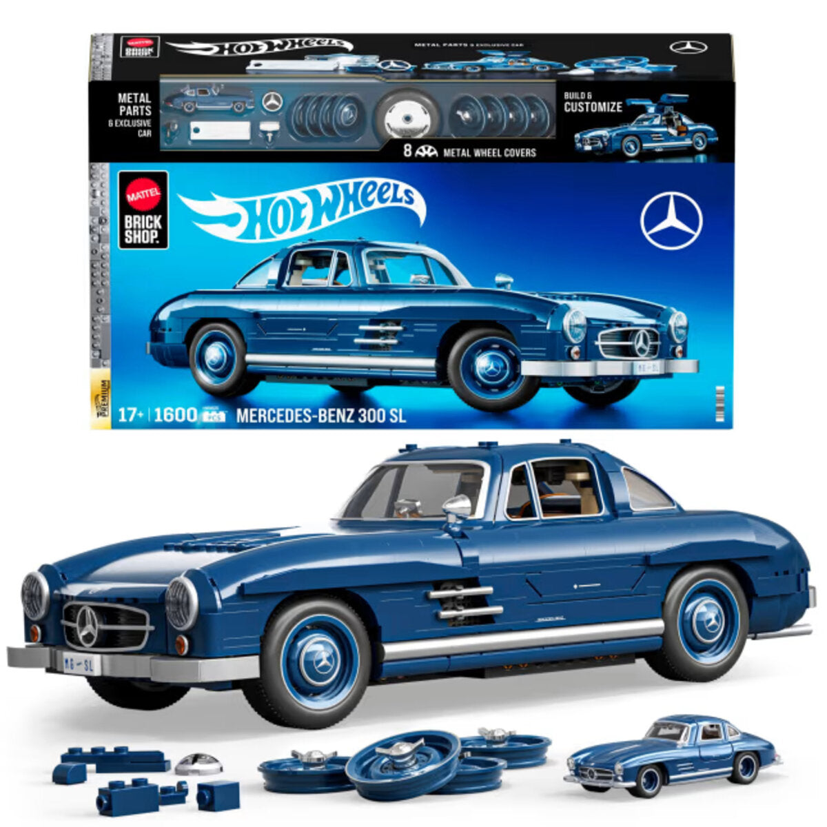 Mattel Brick Shop Hot Wheels Mercedes-Benz 300 Sl Bauset (1600 Teile)