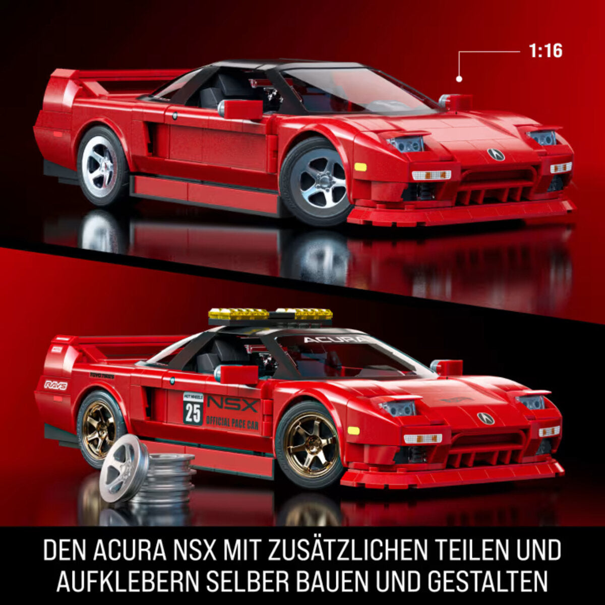 Mattel Brick Shop Hot Wheels ’90 Acura Nsx Bauset (876 Teile)