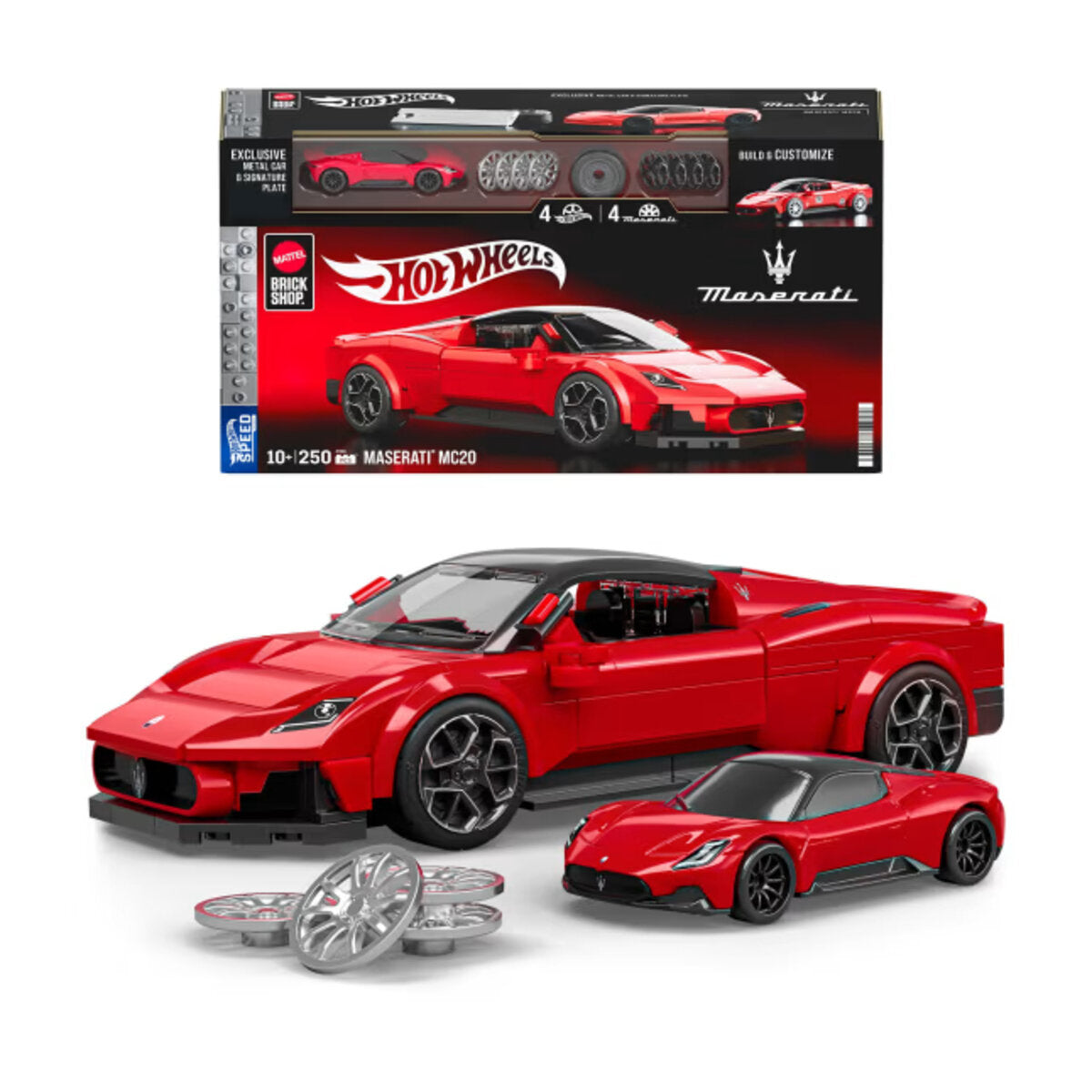 Mattel Brick Shop Hot Wheels Maserati Mc20 Bauset (250 Teile)