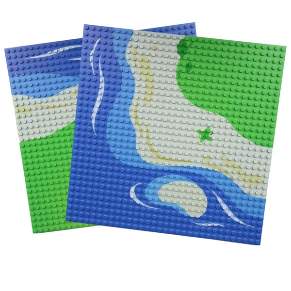 Open Bricks Bauplatte 32x32 unterbaubar Strand Insel Kurve [Single]
