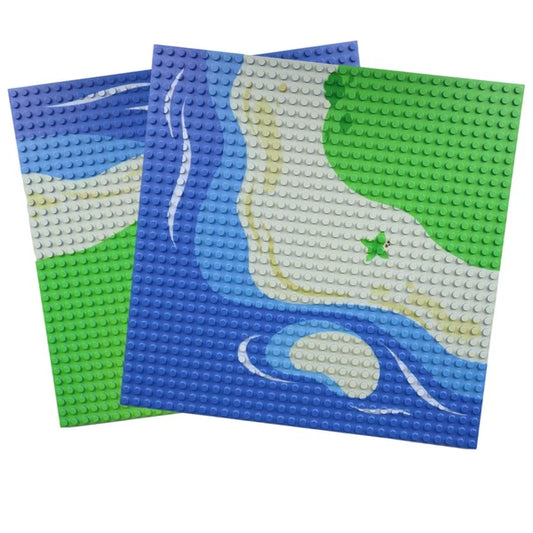 Open Bricks Bauplatte 32x32 unterbaubar Strand Insel Kurve [Single]