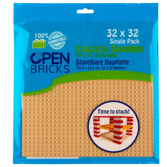 OPEN BRICKS® Bauplatte 32x32 sand, Einzel Packung