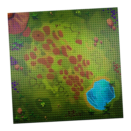 Open Bricks Bauplatte 50x50 Dinosaurier Landschaft, Grundplatte