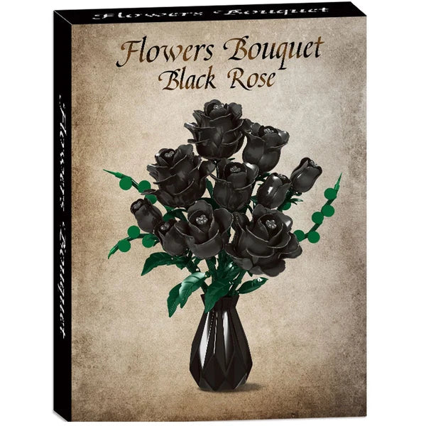 Open Bricks Bouquet Schwarze Rosen 443 Teile