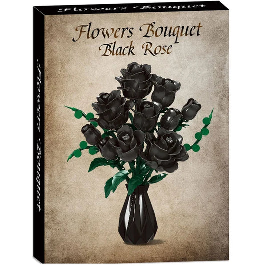 Open Bricks Bouquet Schwarze Rosen 443 Teile