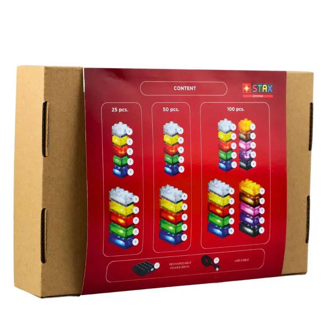 Open Bricks STAX Assortment transparent 25stk, 50 stk oder 100 stk