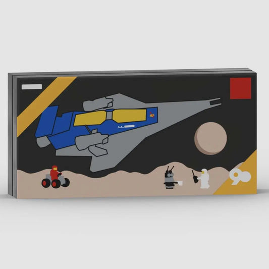 "Set" 2x4 Tile "SPACESHIP" Brickhunter.shop