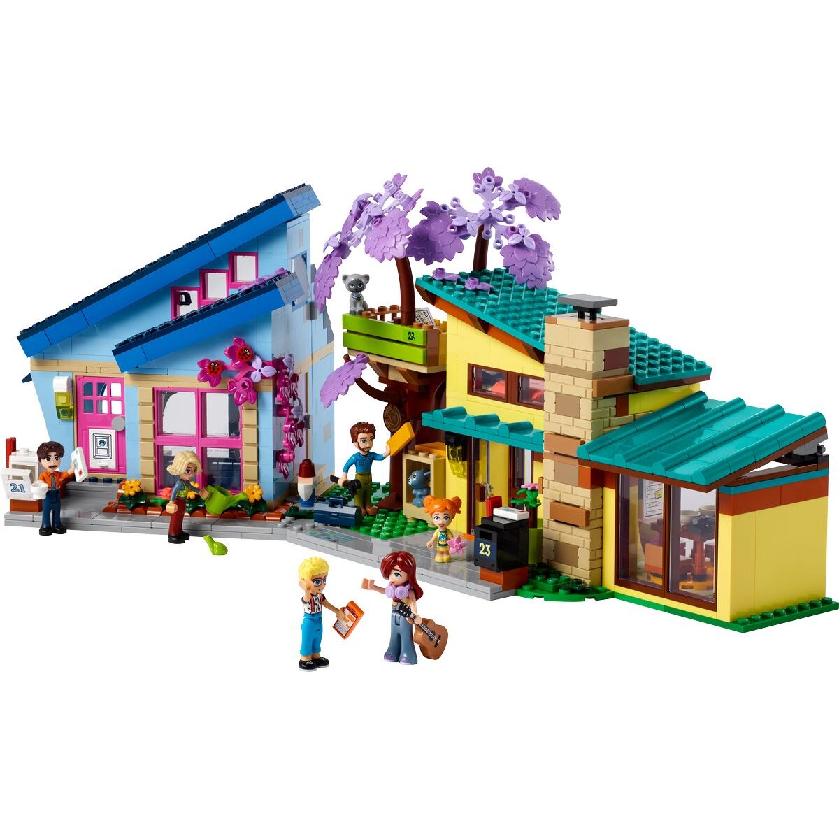 LEGO® Friends 42620 Ollys und Paisleys Familien Haus, Spielzeug mit Puppenhaus