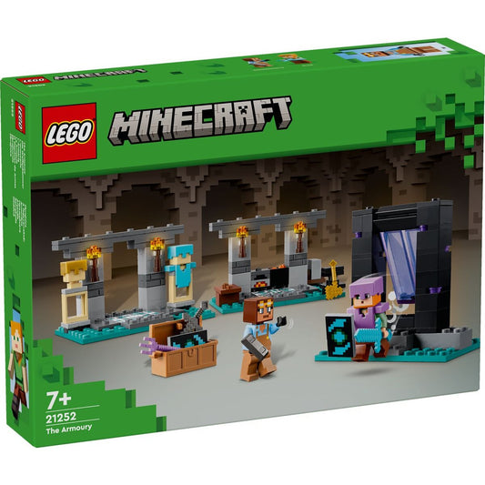LEGO® Minecraft™ 21252 The Armory, set with toy weapons and figure