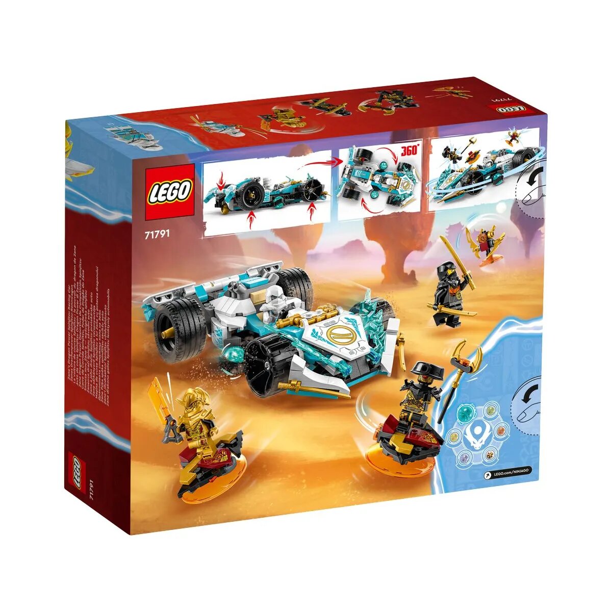 LEGO® NINJAGO® 71791 Zane's Dragon Power Spinjitzu Race Car