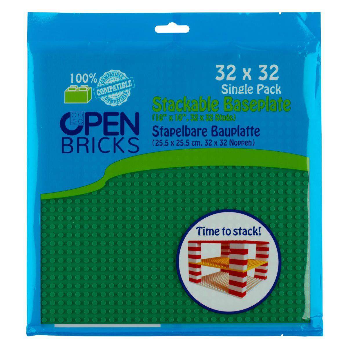 Open Bricks Baseplate 32x32 green