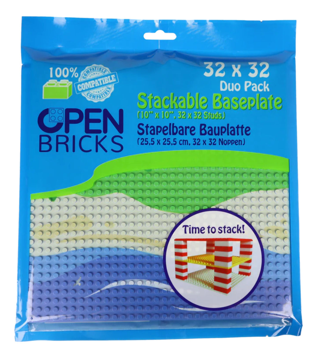 Open Bricks Baseplate 32x32 straight beach [Duo Pack]