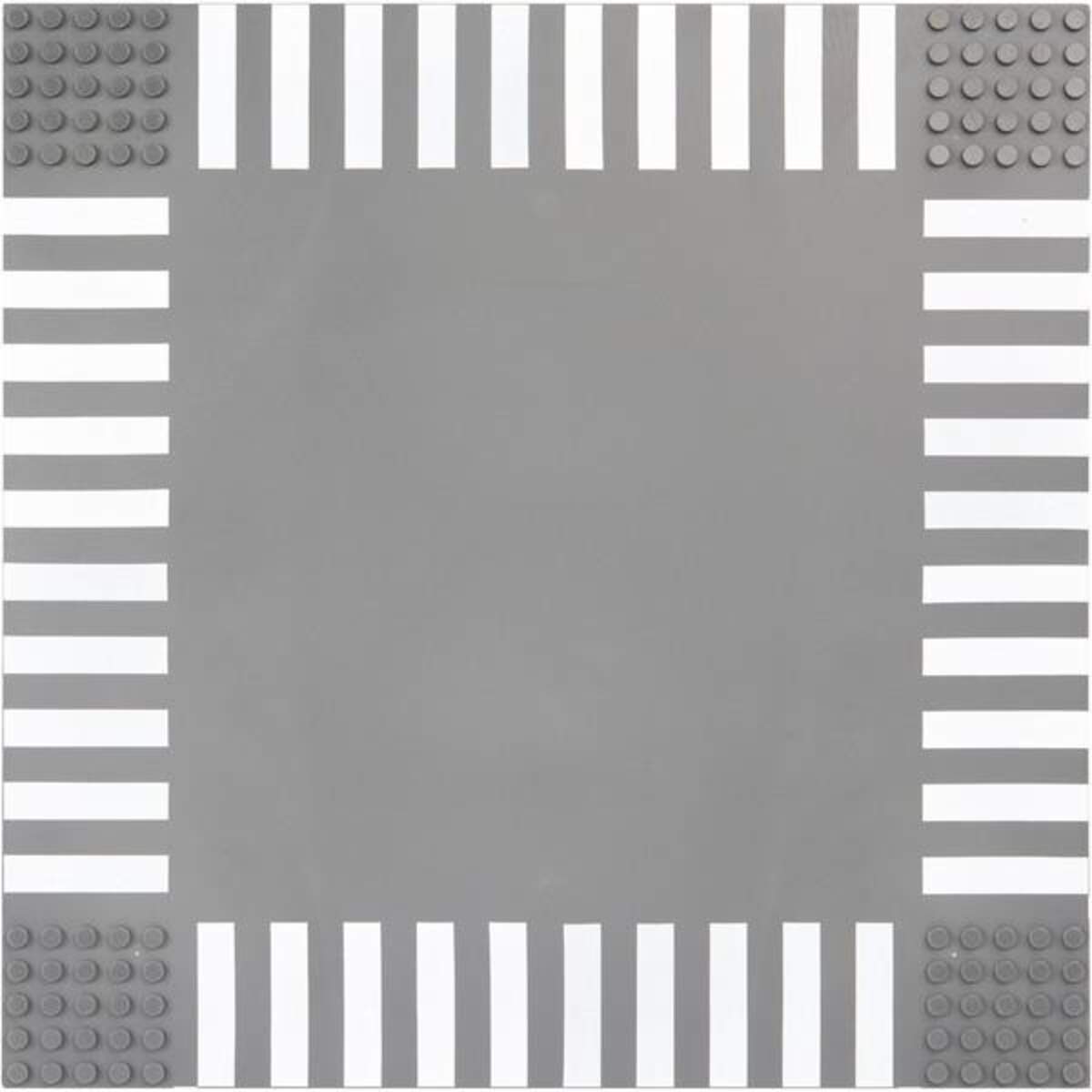 Open Bricks road plate 32x32 intersection gray 1