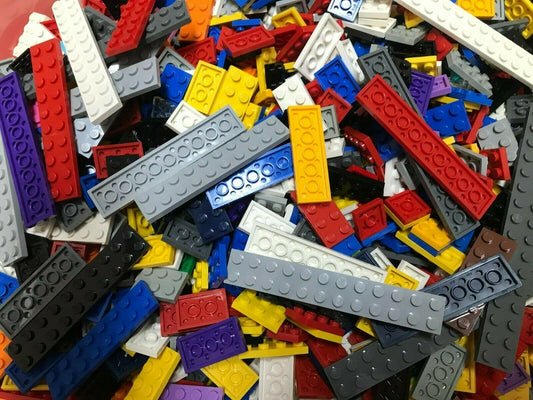 100 x Lego® Basic Platten zweireihig, 2x2 bis 2x16, gemischt